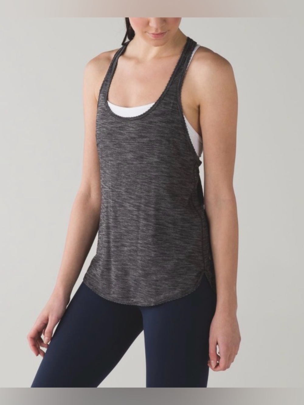 Lululemon 105 F Singlet (Seriously Light Luon) Heathered Black p2p 18” - Picture 2 of 9